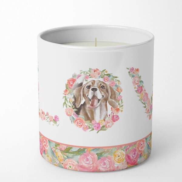 Carolines Treasures 3.75 x 3.25 in. Unisex Beagle No.2 Love 10 oz Decorative Soy Candle WDK4326CDL - main